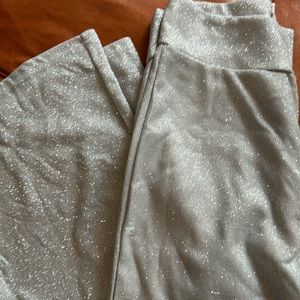 Silver wide leg pants